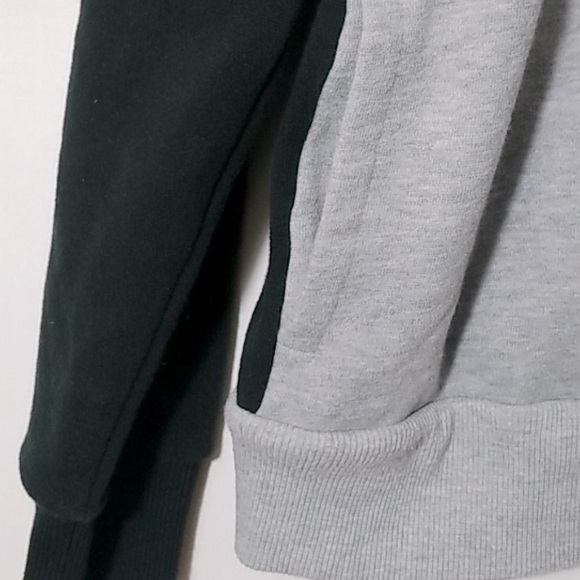 [Converse] Chevron Zip-Up Bomber Jacket - Black/Gray/White - Youth Sz XL (13-15) - Picture 5 of 5